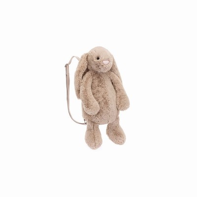 Jellycat Bashful Bunny Beige Backpack Bag USA | 15097MJVB